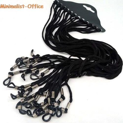 12 Pcs Black Nylon Cord Glasses Lanyard Eyeglass Holder Sunglass Eyewear Reading Glasses Neck String Strap
