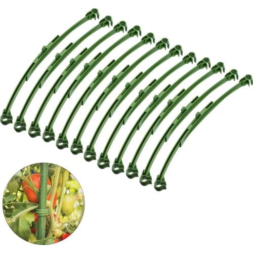12Pcs Garden Reusable Expandable Trellis Connectors Tools Tomato Cages Arm Adjustable Plastic Vegetable Connecting Rod
