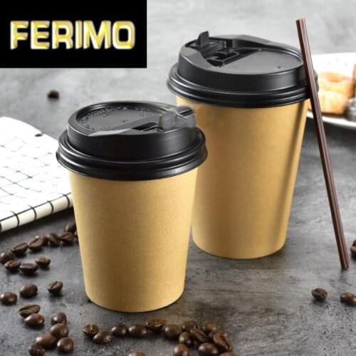 12oz 400ml Disposable Coffee Paper Cup With Coffee Stir Bar&Cover