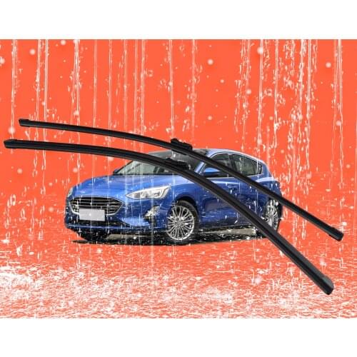 2 pcs Front Windshield Bracketless Wiper Blades Set 28"+28" Fit for Ford Focus SEDAN 2011-2017
