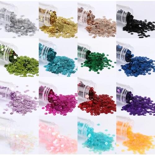 3000pcs(10g) 3mm Sequin PVC Flat Round Loose Sequins Paillettes Sewing Wedding Craft, Dress Caps Shoes DIY Handmade Accessories
