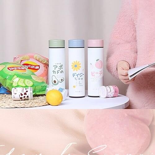 450ML Cute Pink Harajuku Ins Kawaii Fashion Girl Heart Stainless Steel Mug Outdoor Portable Car Take-out Water Bottle