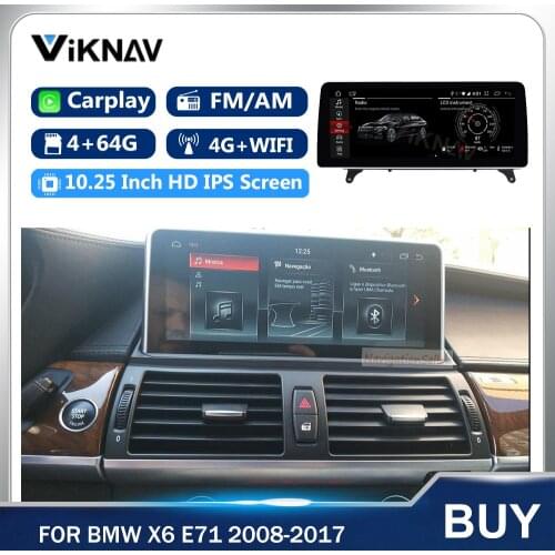 2 Din Android System Car Radio Multimedia Player for BMW X6 E71 2008-2017 Auto GPS Navigation Carplay Head Unit 64GB