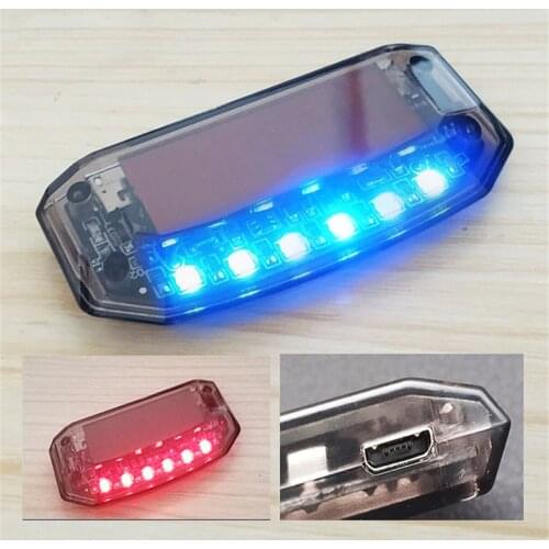 Auto Anti-Theft Fake Simulated Solar Vibration 6-Blue And Red LEDs Light Car Alarm Security Flash Burglar Deterrent