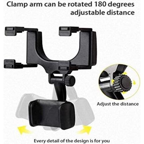 Car Rearview Mirror Phone Holder Holder Universal Air Vent Mount Mobile Support Smartphone GPS Stand For iPhone Phone In Car Bra