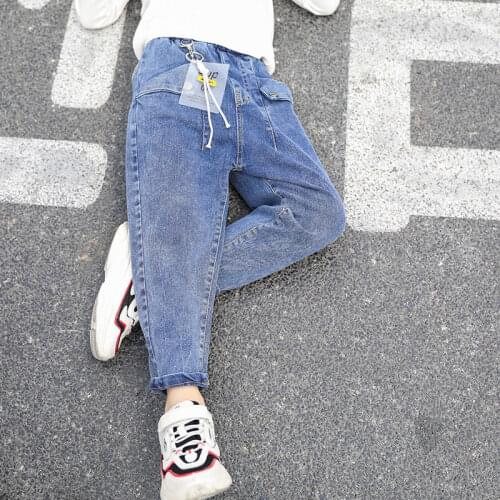 Boys Pants2021 Children Clothing Autumn and Winter New Jeans Big Boy Loose Trousers Trend