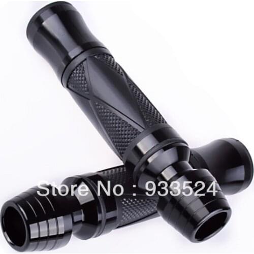 Black 7/8" Rubber Hand Grips W/ Barend For Kawasaki Ninja EX ZX ZZR KX KLR SXR Suzuki GSX-R CRF Yamaha YZF Honda CBR