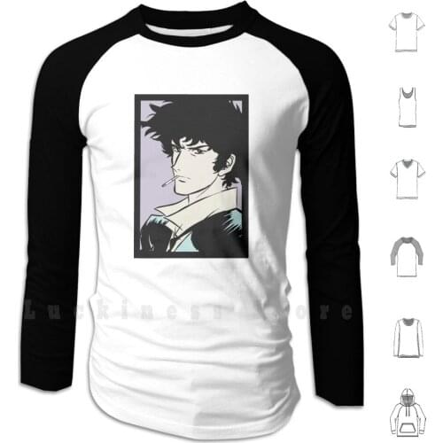 Spike Design hoodies long sleeve Champloo Champloo Anime Cowboy Bebop Bebop Cowboy Film Tv Cartoon Manga Hand Drawn
