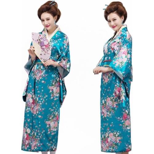 BALDAUREN Japanese Womens Kimono, Ethnic Stage Performance Clothes, Printing Photo