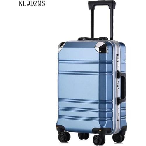 KLQDZMS 20’’24Inch Classic Travel Rolling Bags On Wheels Women PC Trolley Luggage Lightweight Innovative Wheeled Suitcase