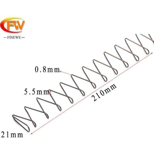 FINEWE 0.8x5.5x21x210mm Magazine Spring Manganese Steel Compression Spring for Glock