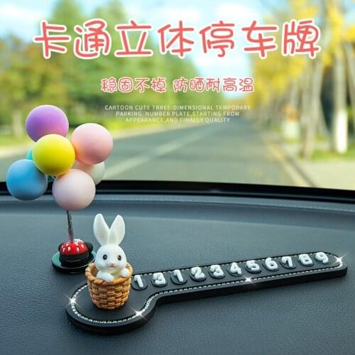 Creative cute cartoon GM parking number plate telephone number car interior accessories female car accessories auto supplies