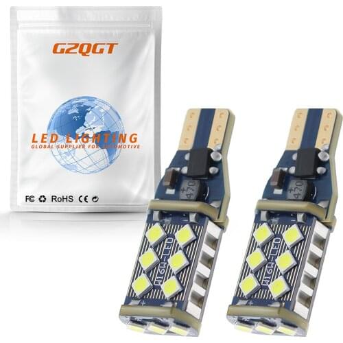 2PCS T15 W16W 921 912 T16 902 LED Bulbs High Power 18pcs 3030SMD Super Bright 1200LM Replace For Car Reversing Light White 800lm