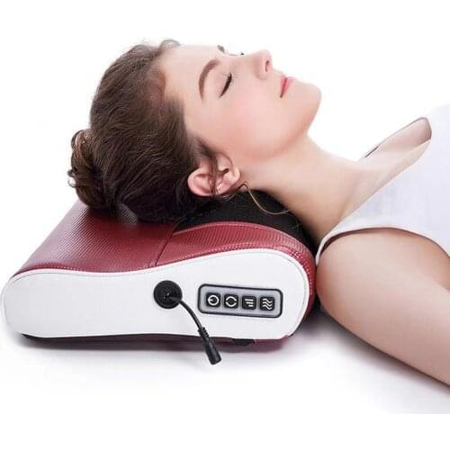 Cervical spine massager neck shoulder waist strength vertebral massage pillow household multifunctional kneading neck to neck