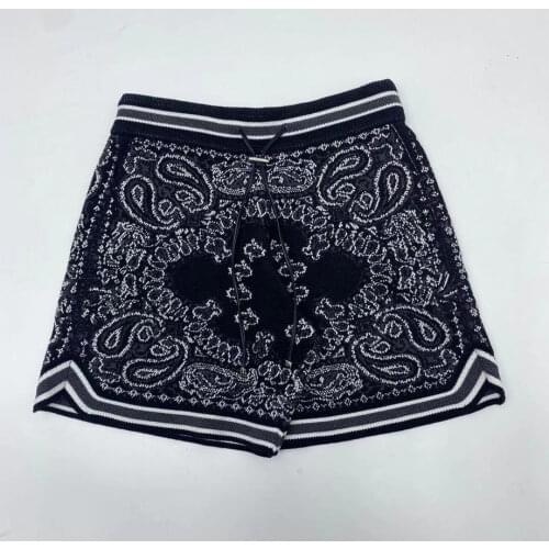 Summer Mens Casual High Street Hip-Hop Knitted Shorts Pants