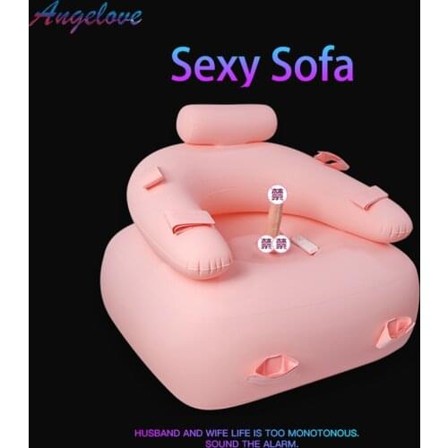 Adult Inflatable Pillow Sofa-portable Plastic Sex Sofa Masturbationsex Fixture Belt Chair SM Play Erotic Products Toys for Women