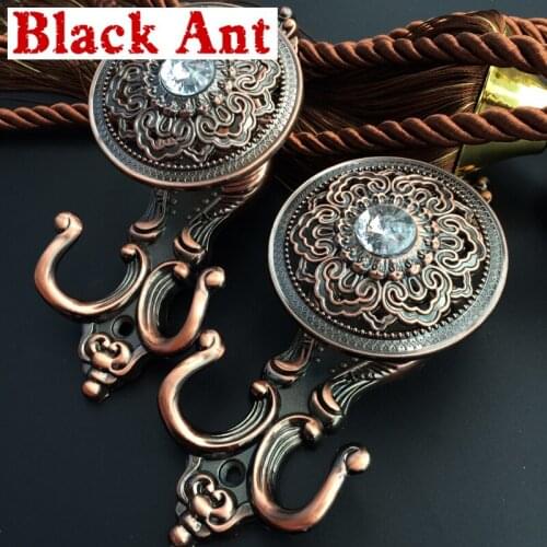Diamond Curtain Hook Wall Hooks European High Quality Fashion Curtain Wall Hooks for Curtains Tieback Tassels CP042#20