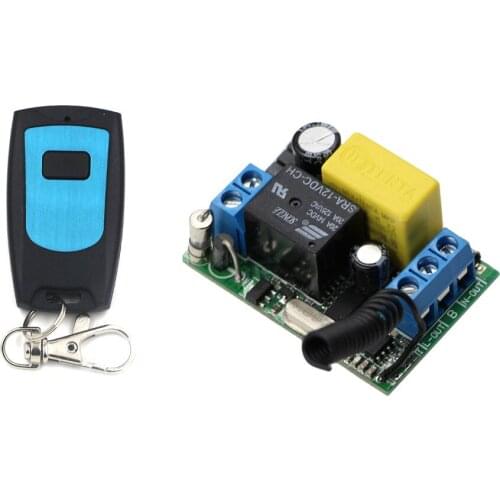 Low Price 1PCS AC220V 10A 1 Channel Wireless Remote Control Switch Receiver Board & Transmitter for Anti-theft Alarm