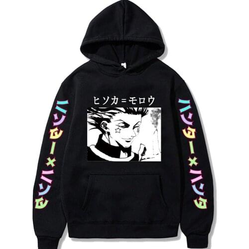 New Japanese Style Hunter X Hunter Hoodies Harajuku Anime Hisoka Cosplay Pullovers Men Women Long Sleeve Fleece Hoody Tops