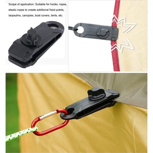 Tent Clip Adjustable Plastic Windproof Tent Clip Reusable Outdoor Tarpaulin Clips for Activities Camping Canopy Clip Dropship