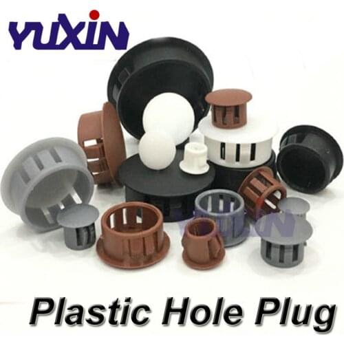 100/50pcs Black/White Color Nylon Plastic Hole Plug Botton Cover Pipe Hole Plugs Cover Hole Plug Pipe Cover Screw Cap