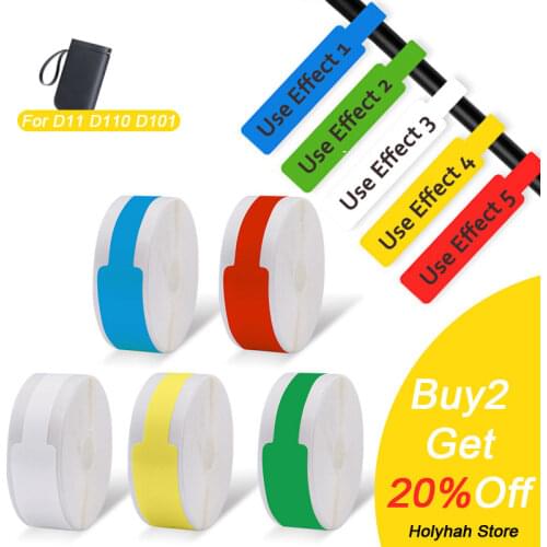 D11 D61 Self Adhesive Cable Stickers Waterproof Identification Fiber Wire Tags Labels Organizers Network Marker Tool