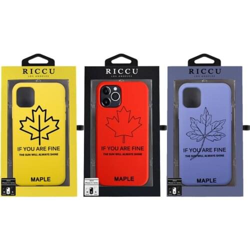 Maple leaf personality simple Phone Case for iPhone 8 7 6 6S Plus X XR 11 12 Pro mini pro XS MAX Candy yellow Silicone Cases