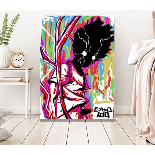 Mob Psycho 100 Posters Japanese Anime Prints Clear Image Room Bar Poster Home Art Painting Decorative Paintings Cuadros