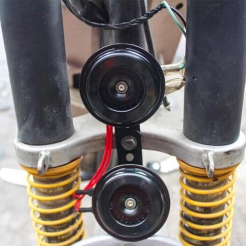 Universal 12V Motorcycle Electric Horn Waterproof Round Loud Horn Speakers For Motor Scooter Moped Dirt Bike ATV