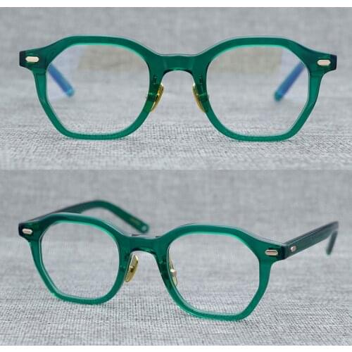 High Quality thick and solid Acetate eyeglasses original Japan Handmade quality The British royal family glasses titanium nose