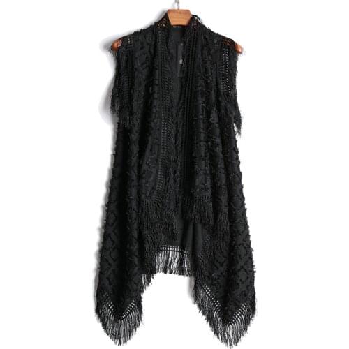 Spring and Summer Mens Sleeveless Cardigan Vest Personality Shawl In The Long Windbreaker Vest Shawl Jacket Mens Clothing 2020