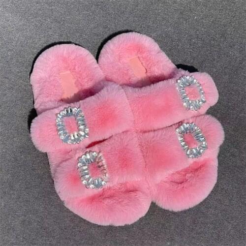 Luxury Designer Shoes ,Ladies Womens Faux Fur Fluffy Sliders, Women Shoes , Woman Slippers Summer, Fur Slippers Free Shipping