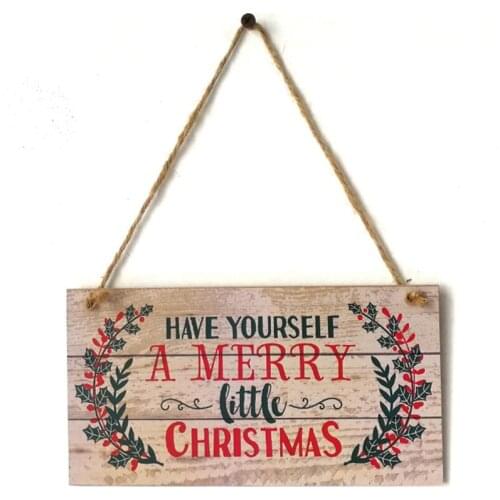 1PCS Merry Christmas Wooden Pendant Christmas Tree Hanging Wooden Ornaments Party Christmas Decorations for Home 2020 New Year