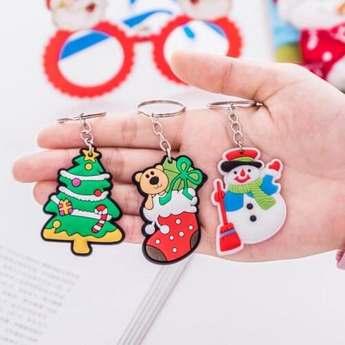 1pcs Key Chains Christmas Pendant Charms Christmas Decoration Santa Claus Buckle Clasp Snowman Decor For Christmas Ornaments