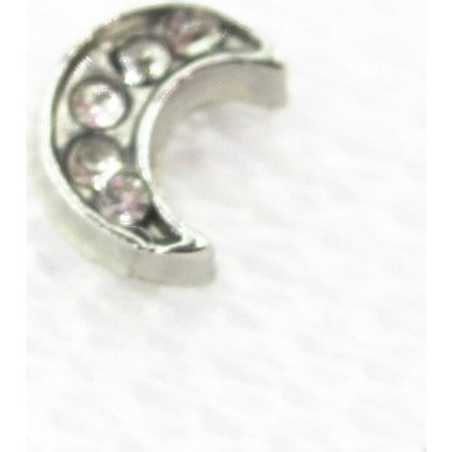 20pcs/lot Hot Selling Crystal Moon Floating Charms Living Glass Memory Floating Lockets DIY Jewelry Charms