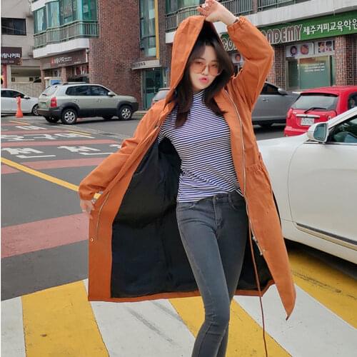Plus Size Long Coat Women Causal Trench 2020 New Autumn Long Sleeve Hoodies Female Overcoat Woman Loose Harajuku Windbreaker