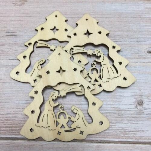 30 wood christmas decoration christmas tree decoration