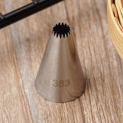 #363 Open Star Piping Nozzle Small Size Cake Decorating Pastry Icing Tips Bakeware Kitchen Cookies Tools Stainless Steel
