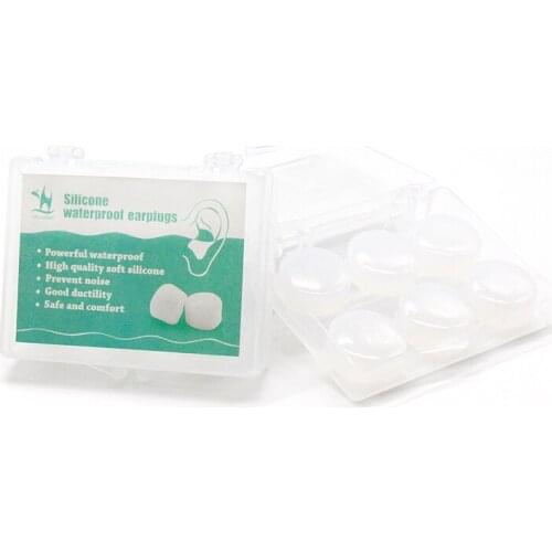 6PCS Swimming Earplug Protective Ear Plugs Silicone Soft Waterproof Noise Reduction Earbud Protector Sleep Learning Water Sports