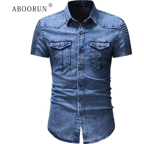 Мужские рубашки с коротким рукавом ABOORUN China At AliExpress
