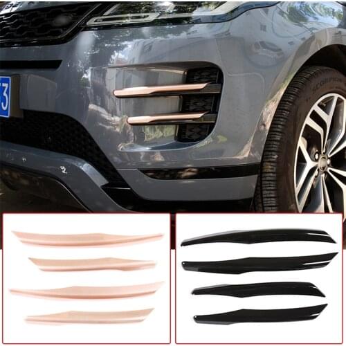 ABS Black For Range Rover Range Rover Evoque(L551) 2019-2020 Car Front Fog Lamp Frame Trim Exterior decoration Accessories