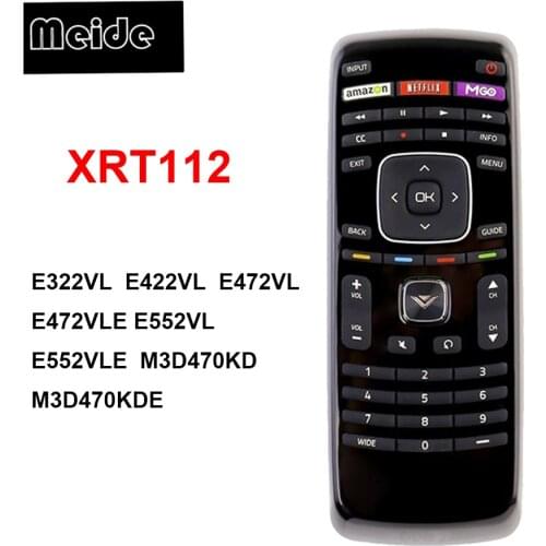 For Vizio New XRT112 TV Remote Control TV E552VLE M3D470KD M3D470KDE M3D550KD M3D550KDE M420SV M470SV E320i-A0 E370i-A0 E420i-A0