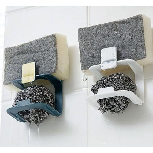 Double Layer Suction Cup Sink Drain Rack Wall Sucker Drying Holder Kitchen Sponge Storage Sink Soap Stand Dish Cloth Organizer