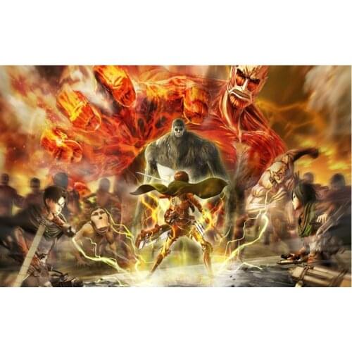 Attack on Titan puzzle Eren Jaeger Mikasa Ackerman Anime peripheral jigsaw puzzle 1000 pieces adult educational wooden toys