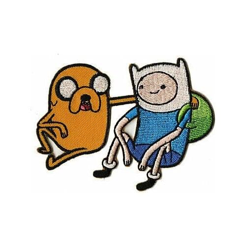 Custom design factory Embroidered Cute Cartoon Adventure Patch Iron on sew on badge for clothing gifts Welcome any design no MOQ