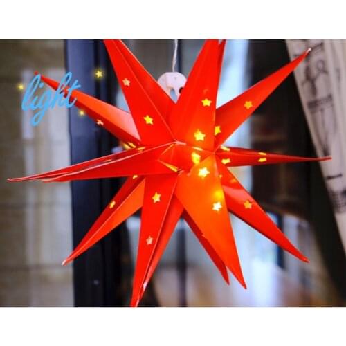 Beautiful 3D Luminous Star Light Weatherproof Light Star Inside Outside Decoration Star Lamp Atmosphere Lamp