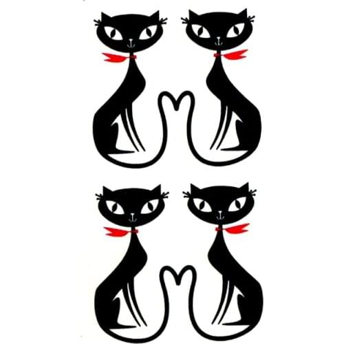 Love Cats Waterproof Temporary Temporary Tattoo Women Fake Tatoo Sticker Flash Tattoo Body art Henna For Tattoo Men