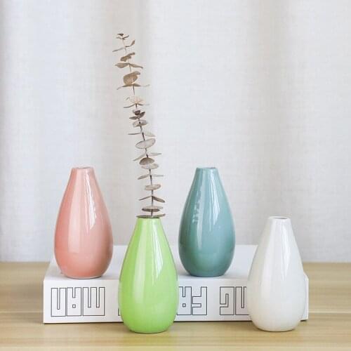 Small Cute Ceramic Aromatherapy Bottle Home Ceramic Vase Decoration Hydroponic Vase Bottle Home Decor