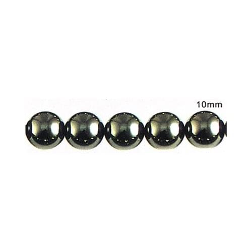 Miasol 10MM Magnetic Hematite Round Spacers Beads For Diy Jewelry Making