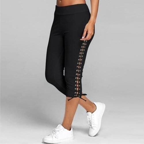 Summer Womens Fashion Elastic Waist 3/4 Jogging Capri Hose Strass Dance Paisley Drawstring Casual Sport Fitness Pants Plus Size